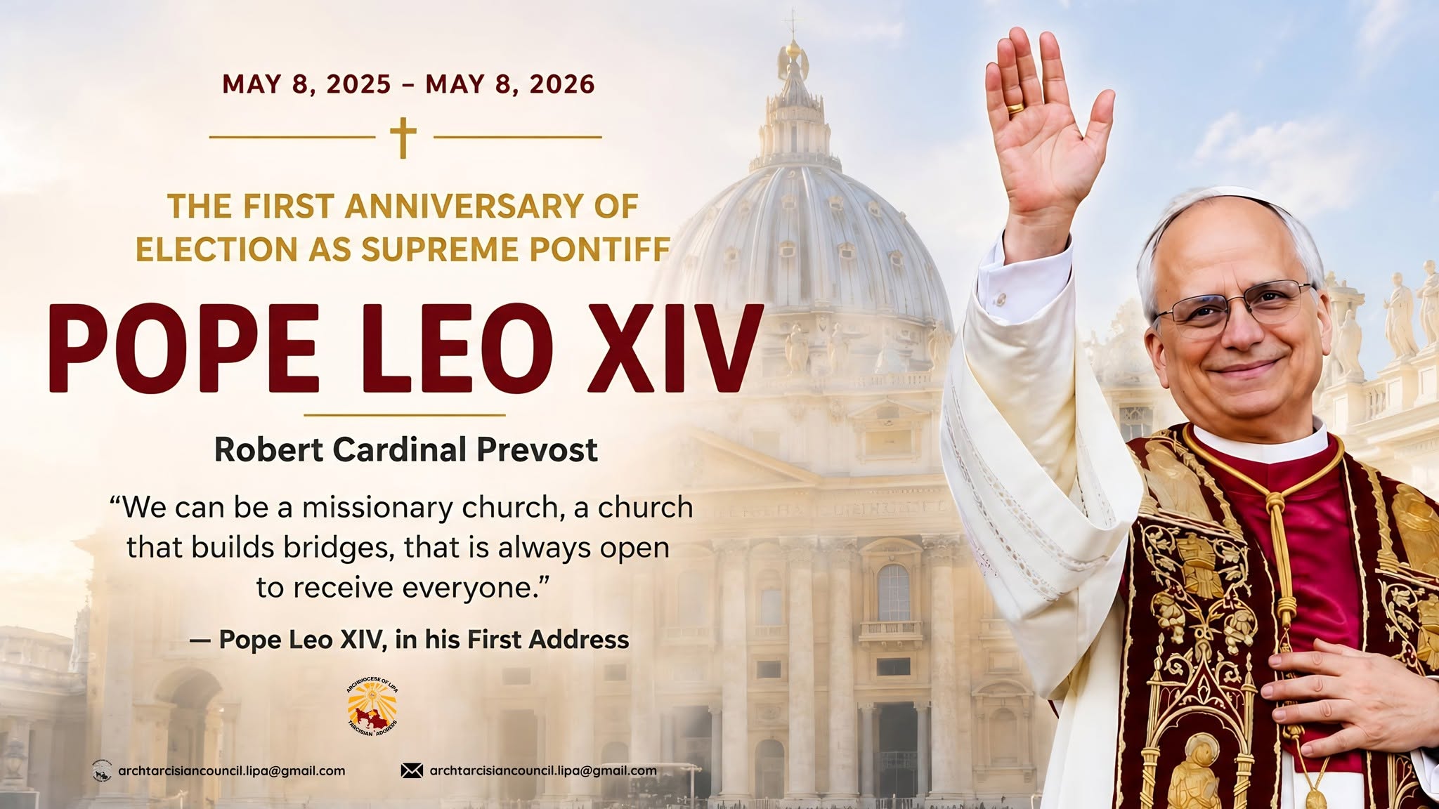 First Anniversary of Election as Supreme Pontiff
